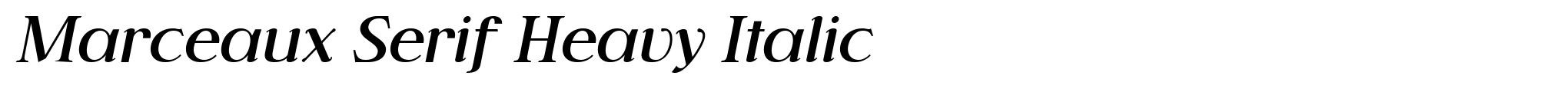 Marceaux Serif Heavy Italic image